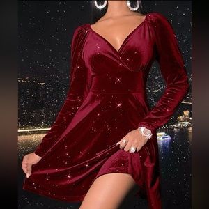 Long sleeve red dress